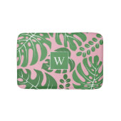 Monstera Leaves Monogrammed Badmat (Voorkant)