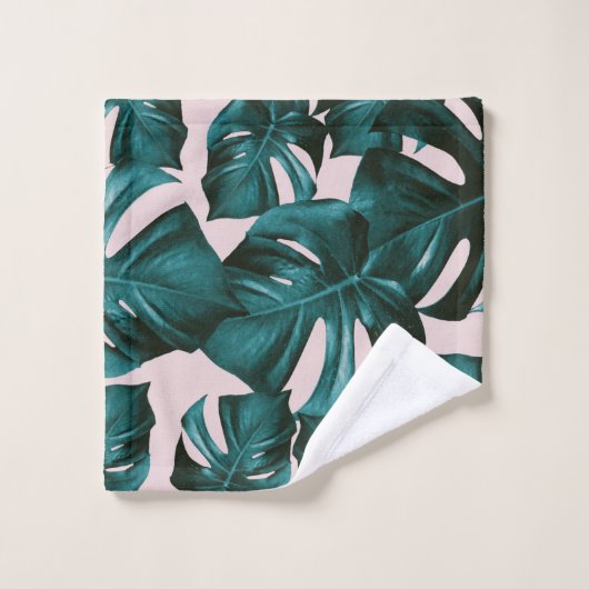 Monstera Leaves Pattern #4 Bad Handdoek (Wasdoekje)