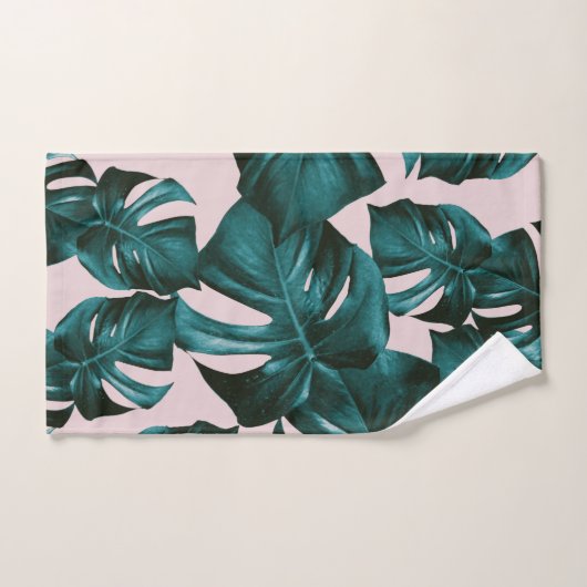Monstera Leaves Pattern #4 Bad Handdoek (Handdoek)