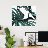 Monstera Leaves Poster (Thuiskantoor)