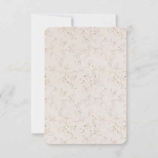 Monstera Mariage Carte de remerciements Vert & Or (Dos)