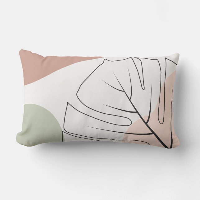 Monstera minimalist kussen (Voorkant)