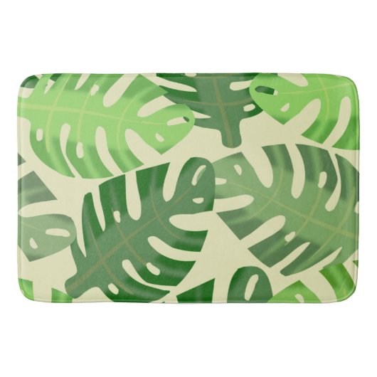 Monstera Natuurlijke Blad Groot Badmat (Voorkant)