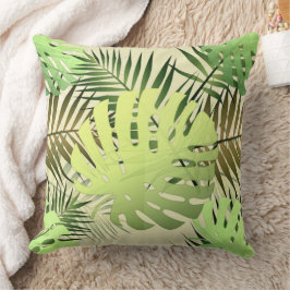 Monstera Palm Leaves Tropisch Oerwoud Kussen