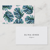 Monstera Pattern-Visitekaartjes Visitekaartje (Voorkant / Achterkant)
