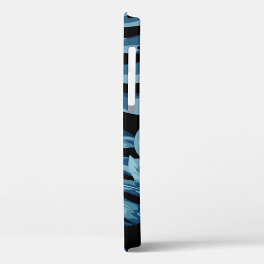 Monstera plant: blauw blad patroon. Case-Mate iPhone case (Achterkant / Links)