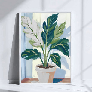 Monstera Plant   Huisplant Botanische Kunst  Poster