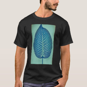 Monstera Plant Leaf Botanische  Cyanotype Pr T-shirt