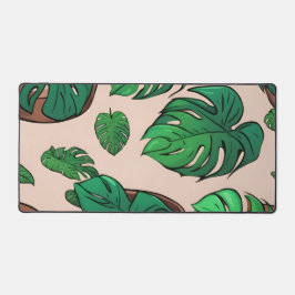 Monstera Plant Pot Pattern Art Bureaumat