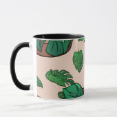 Monstera Plant Pot Pattern Art Mok (Links)