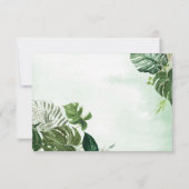 Monstera sauvage feuilles MARIAGE RSVP REPAS CHOIX (Dos)