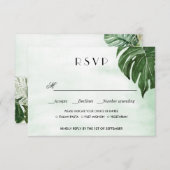 Monstera sauvage feuilles MARIAGE RSVP REPAS CHOIX (Devant / Derrière)