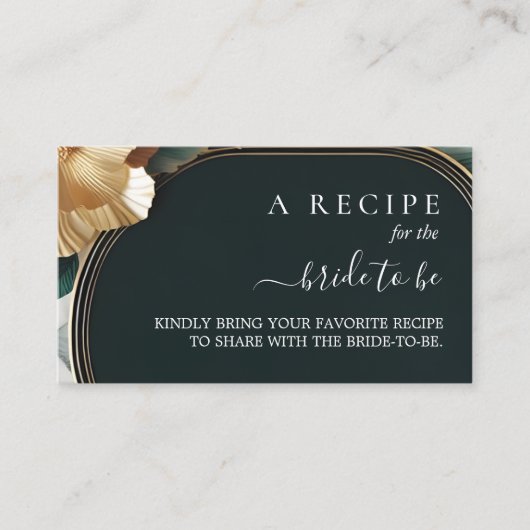 Monstera Smaragd Groen en Goud Vrijgezellenfeest Informatiekaartje (Voorkant)