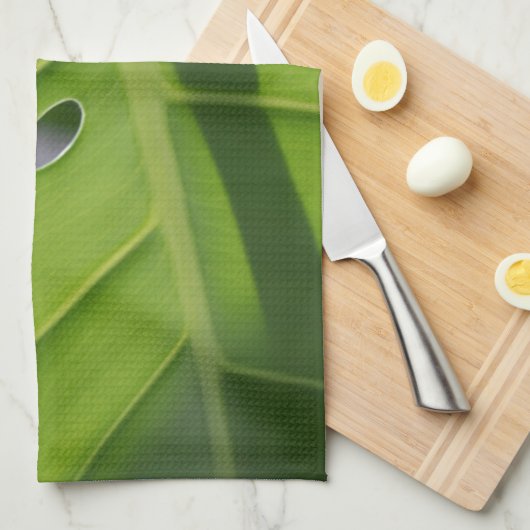 Monstera Swiss Cheese Plant Green Dish Theedoek (Quarter Fold)