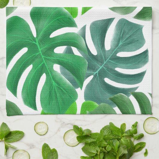 Monstera theedoek (Gevouwen)