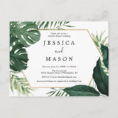 Monstera Tropical Couples Douche Invitation (Devant)
