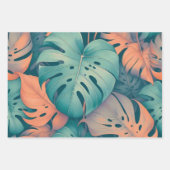 Monstera Tropical Green Palm Feuille été (Devant 3)