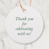 Monstera Tropical Leaf Border REAL FOLIE Round Bedankjes Labels (Achterkant)