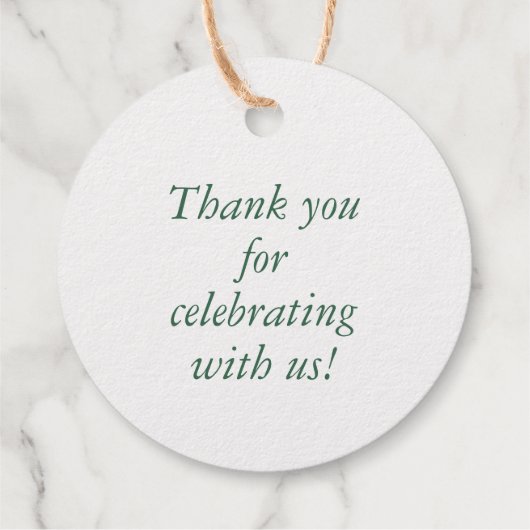 Monstera Tropical Leaf Border REAL FOLIE Round Bedankjes Labels (Achterkant)