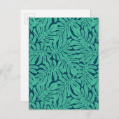 Monstera Tropical Leaf Pattern Briefkaart (Voorkant / Achterkant)