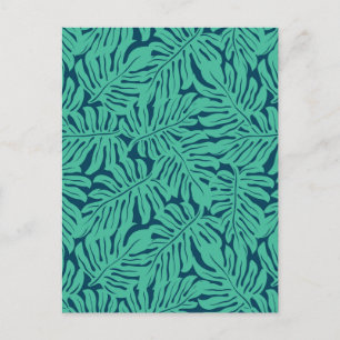 Monstera Tropical Leaf Pattern Briefkaart