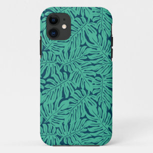 Monstera Tropical Leaf Pattern iPhone 11 Hoesje