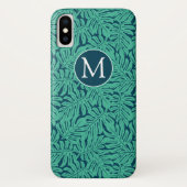 Monstera Tropical Leaf Pattern | Monogram Case-Mate iPhone Case (Achterkant)