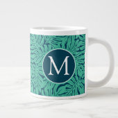 Monstera Tropical Leaf Pattern | Monogram Jumbo Mok (Rechts)