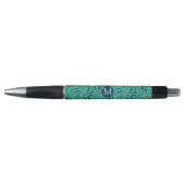 Monstera Tropical Leaf Pattern | Monogram Pen (Voorkant)