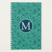 Monstera Tropical Leaf Pattern | Monogram Planner (Voorkant)