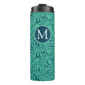 Monstera Tropical Leaf Pattern | Monogram Thermosbeker (Voorkant)