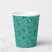 Monstera Tropical Leaf Pattern Papieren Bekers (Rechts)