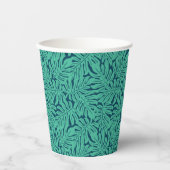 Monstera Tropical Leaf Pattern Papieren Bekers (Voorkant)