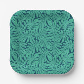 Monstera Tropical Leaf Pattern Papieren Bordje (Voorkant)