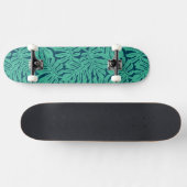 Monstera Tropical Leaf Pattern Skateboard (Horizontaal)