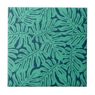 Monstera Tropical Leaf Pattern Tegeltje