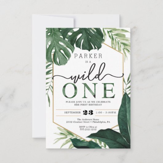 Monstera tropicale Wild One Premier Invitation d'a (Devant)