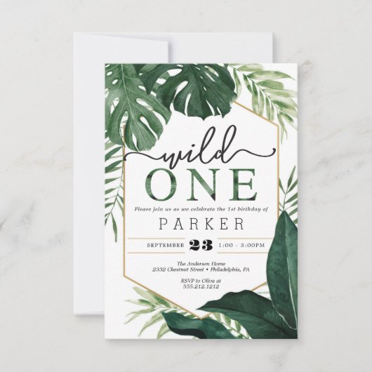 Monstera tropicale Wild One Premier Invitation d'a (Devant)