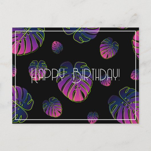 Monstera Tropisch blad Gefeliciteerd Briefkaart (Voorkant)