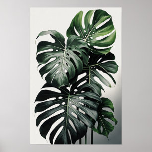 Monstera verlaat Art Print Poster
