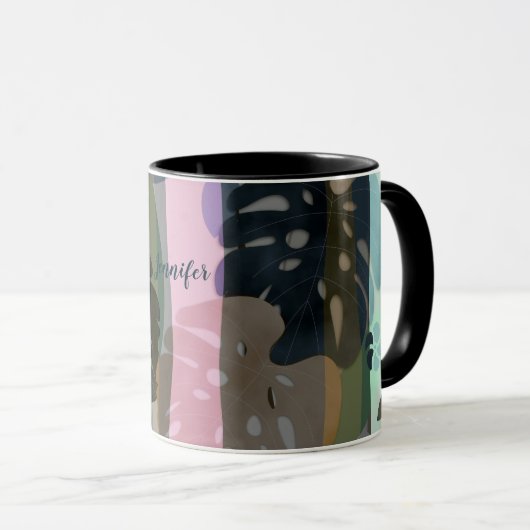 monstera verlaat douanenaam mok (Voorkant rechts)