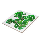 Monstera verlaat keramisch tegels tegeltje (Zijkant)