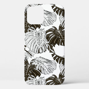 Monstera verlaat naadloos patroon iPhone 12 hoesje