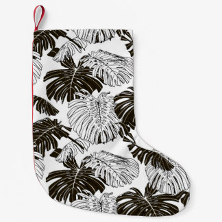 Monstera verlaat naadloos patroon kleine kerstsok