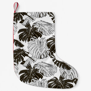 Monstera verlaat naadloos patroon kleine kerstsok