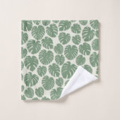 Monstera - Vert (Gant de toilette)