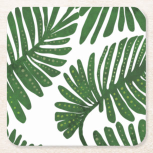 Monstera Vierkante Kartonnen Onderzetter