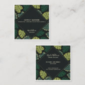 Monstera Vierkante Visitekaartje (Voorkant / Achterkant)