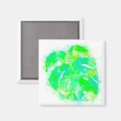 Monstera Waterverf Magneet (Voorkant / Achterkant)