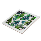 monstera waterverf met lijst tegeltje (Zijkant)